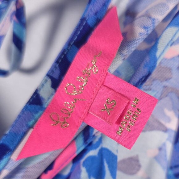 Lilly Pulitzer Women’s Party Wave Margot Swing Mini Dress Pima Cotton Tassels XS - Picture 6 of 12